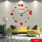 Arabic Digital Birds Mirror Decor Wall Art Clock Stickers Large Elegant Wall