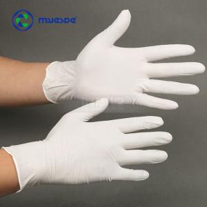 China White Superior Cleanroom Nitrile Gloves Class 100/ISO 5 factory