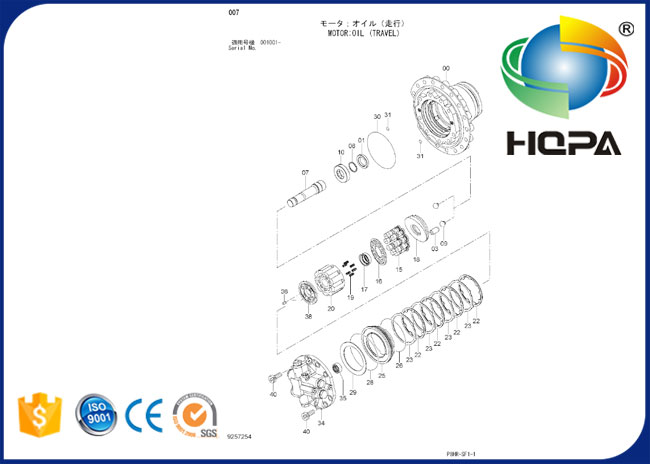 9257254 Travel Motor Seal Kit for Hitachi ZX200-3 ZX210-3 ZX210-5