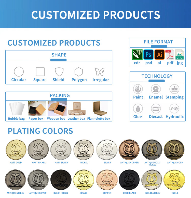 2d 3D Custom Souvenir Coin Double Enamel Logo Zinc Alloy Gold Soft Enamel Coin