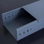 4 Slots Straight Slotted Cable Tray 50mm Height Straight Galvanised Steel