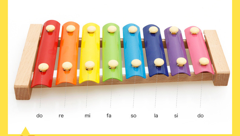 Baby Unisex Kids Wooden Xylophone Toy Music Instrument Non Toxic