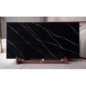 Black Quartz Vanity Top Sample Arctic White Color Undermount Sinks