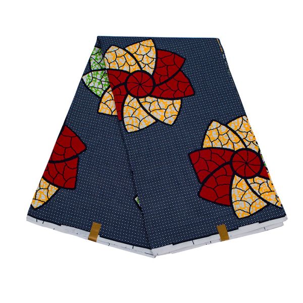 New Arrival Nigerian DIY Dress Material African Cotton Polyester Wax Prints Fabric Real Wax 6 Yards