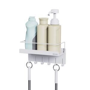 China Household Magnetic Attraction Shower Rack With Towel Holder No Drilling Bathroom Organizer Wall Mounted Shower Caddy factory