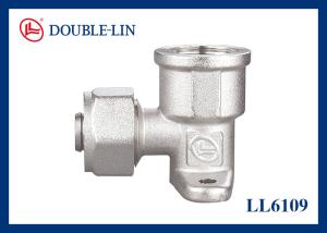 China DIN 259 Thread Female Compression Wallplate Elbow factory