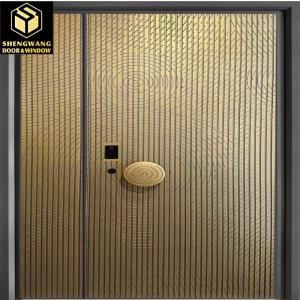 China 5mm Scratch Resistant Aluminum Clad Exterior Doors Classroom Contemporary Aluminium Front Doors factory