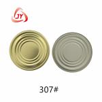 Food Packaging Flat Can Lids White And Gold 307# 83.3mm Gold Color