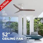 DC Ceiling Fan With Remote Control Solid Wood Blades High-Speed