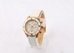 White Luxury Multi Function Watch , Ladies Wrist Watches 5ATM