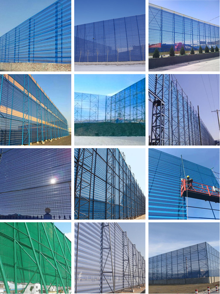 Refinery Windbreak Fence Panels / Dust Control Net sprayed 1.22m Length