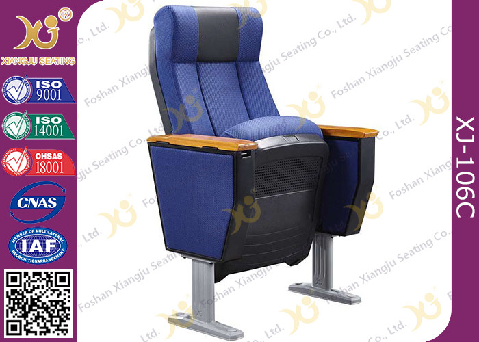 Aluminum Alloy Anti Rust Leg Auditorium Chairs 5 Years Warranty Tip Up Seat