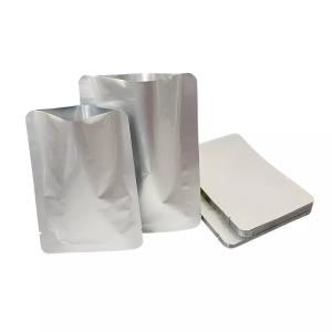 China Silver Mylar Flat Bags Aluminum Foil Packaging Bag Bulk Food Storage Pouch factory