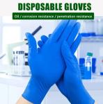 100% Pure Nitrile Protective White Black Blue Examination Gloves with En455