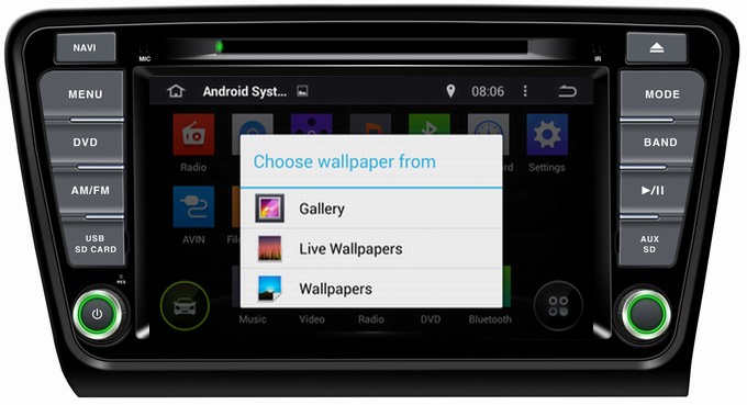 Ouchuangbo Auto Radio Stereo DVD Player for Skoda Octavia 2014 Pure Android 4.4 GPS Naviga