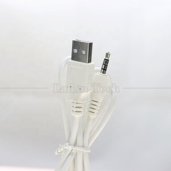 OEM Data Charging USB A Male to 4 Poles TRRS 3.5mm Aux Audio DC Jack Charger Cable for Speaker Headphone
