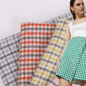China 400gsm Scottish Plaid Tartan Tweed Fabric Poly Wool Suiting Fabric Abrasion Resistant factory