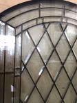 Arch shape decorative bevel glass for wood doors with glue chip beveled 1