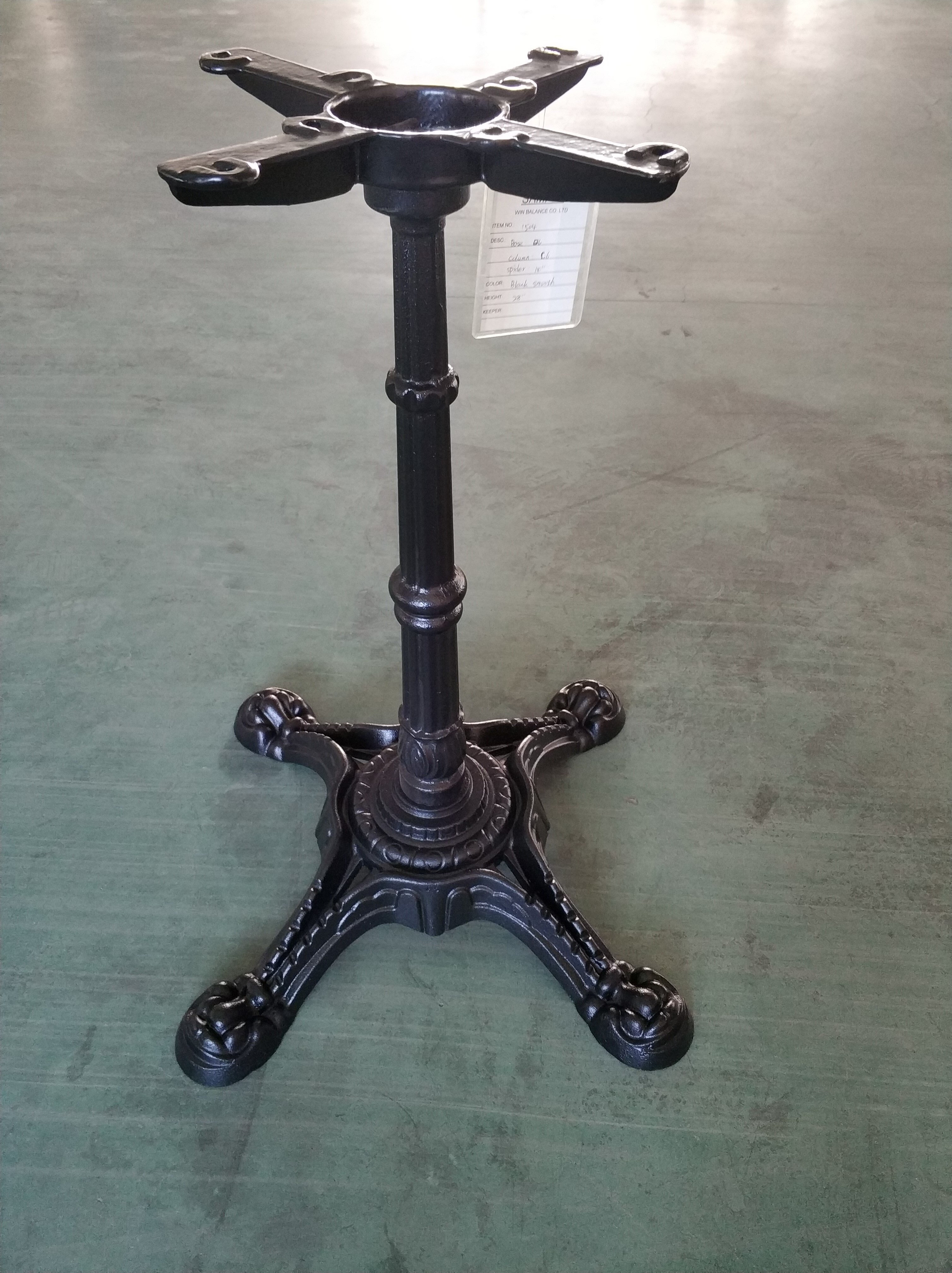 Cast Iron Modern Style Restaurant Table Bases Furniture Metal Pedestal Tables