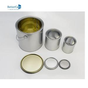 1/2 Pint Size Empty Metal Paint Can With Lid , Paint Storage Containers For