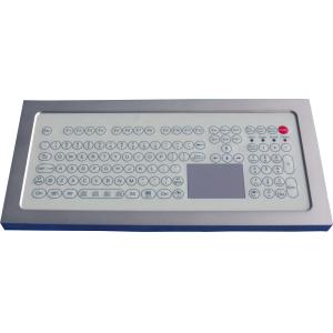 USB Industrial Membrane Desktop Keyboard , Compact Keyboard With Touchpad