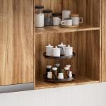 2 Tiers Standing Type Wood Element Mdf Round Household Multifunctional Stylish