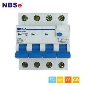 China NBSL1-100 Residual Current Circuit Breaker Differential 4 Poles (RCCB) 100Amp 30mA factory