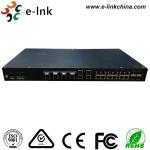Rack mount 4SC + 24FE Industrial Ethernet Switch , Gigabit Network Managed