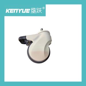 China 5 Inch 100mm Thread Stem Fitting Medical Caster Wheels ABS TPR factory