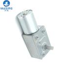 370 Miniature DC 6v12v24v Turbo Worm Gear Reducer Motor With M5 Threaded Shaft