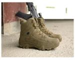 Wholesale High-top Mountaineering Boots Men's Brown Tactical Boots Non-slip