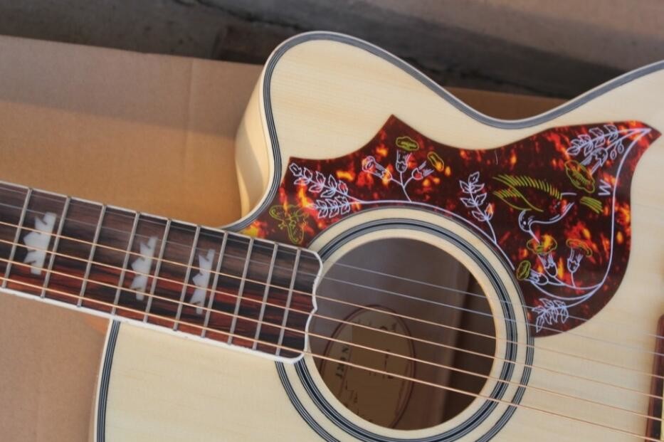 2018 New CUSTOM H-Bird acoustic guitar Cutaway G200 body H-Bird electric acoustic guitar