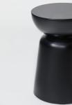 Round shape Black solid wood hotel bedroom furniture drum side table