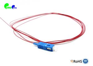China SC Fiber Pigtail 2m SM G657A 9/ / 125 Simplex 900μm red Color LSZH TIght buffer factory