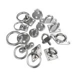 Stainless Steel Round Ring Diamond Pad Eye Plate Rigging Hardware Zinc Plated
