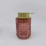 Chili And Brown Glass Bathroom Accessories Round Shape With Diamond Checker