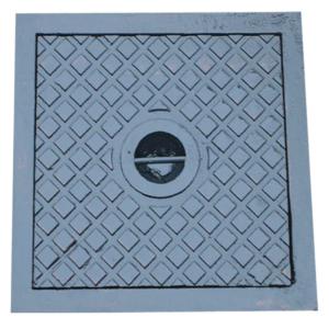 China A15 Ductile Iron Manhole Cover Square Airtight 600mm Diameter EN124 factory