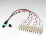 MPO MTP LC 12 Core Fiber Patch Cord For Network Rack / Panel