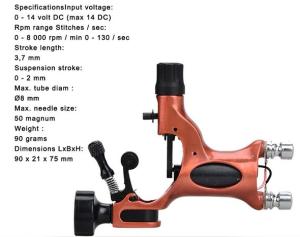 China Medium Stroke Rotary Bizarre V2 Tattoo Gun Equipment Supplies For Tattooing Pattern factory