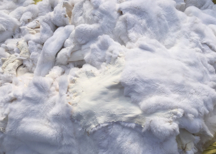 100% Real Rex Rabbit Scarf Rabbit Fur , Genuine Dyed Mint Rabbit Fur Pelts For Home Rug