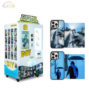 China Steel Touch Screen Phone Case Printing Vending Machine 27-Inch Wave Crystal Display for Customized Cases factory