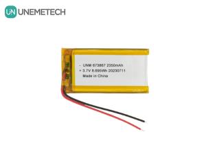 China 3.7V 2350mAh High Capacity Lithium Polymer Battery 673867 For Power Banks factory