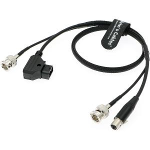 TV Logic Monitor Combination Power Cable Mini 4 pin XLR to D-Tap & BNC to BNC 75 Ohm SDI Video Coaxial Cable