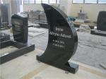 European style moon shape black granite memorials stone