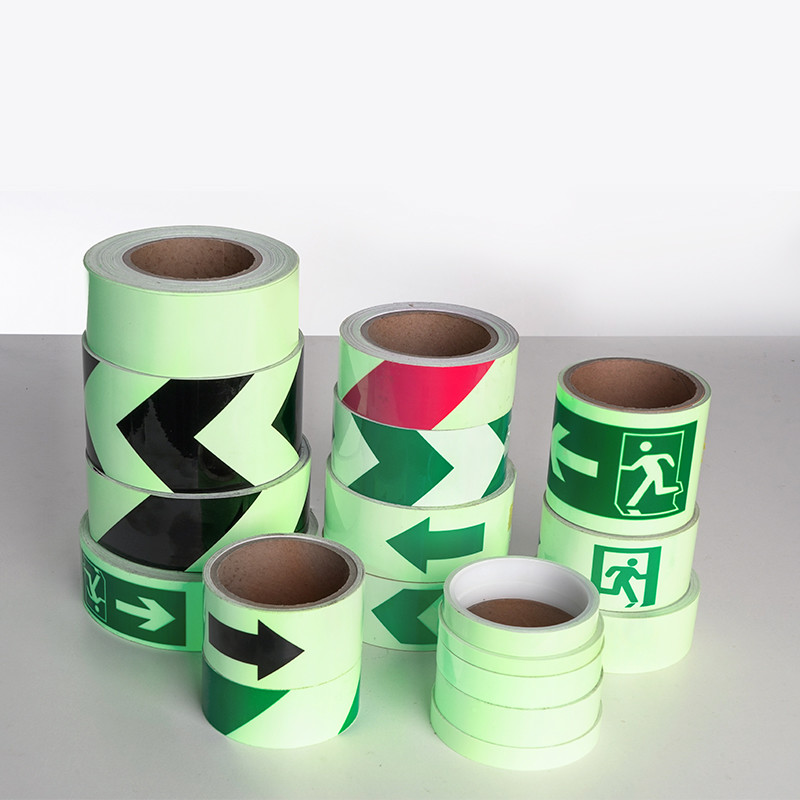 Self Adhesive Glow In The Dark Tape Film Luminous Sticker For Safety Sign