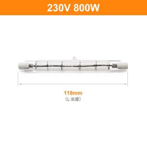 China Ir Quartz Halogen Double Ended Bulb 118mm 230V 800W factory