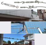 304 Stainless Steel Wire Rope Eye and Hook Turnbuckle Heavy Duty Hardware Kit