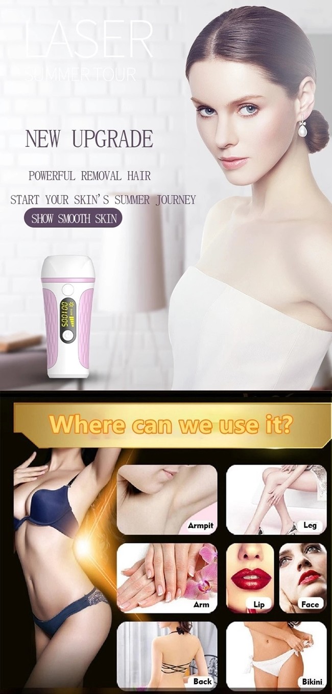 FCC Purple Pink HR SR 100V 240V IPL Laser Handset