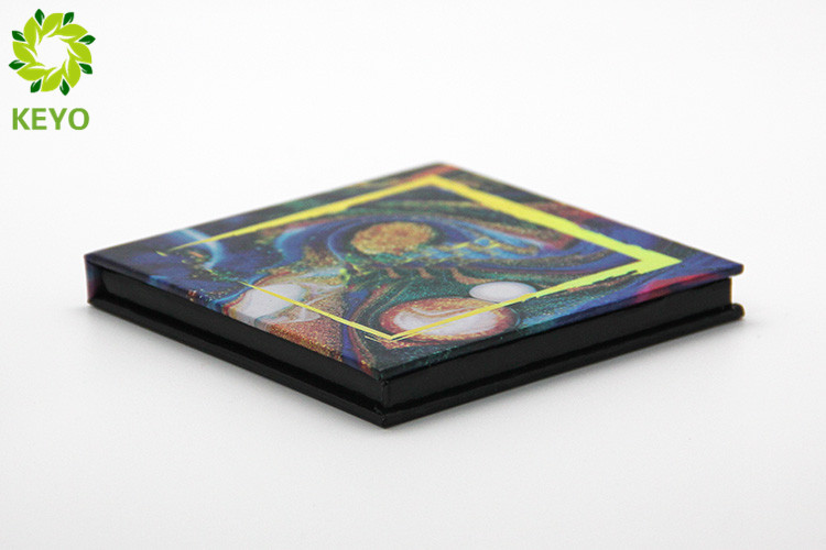 Recyclable 4 Pans Paper Empty Magnetic Eyeshadow Palette With Mirror