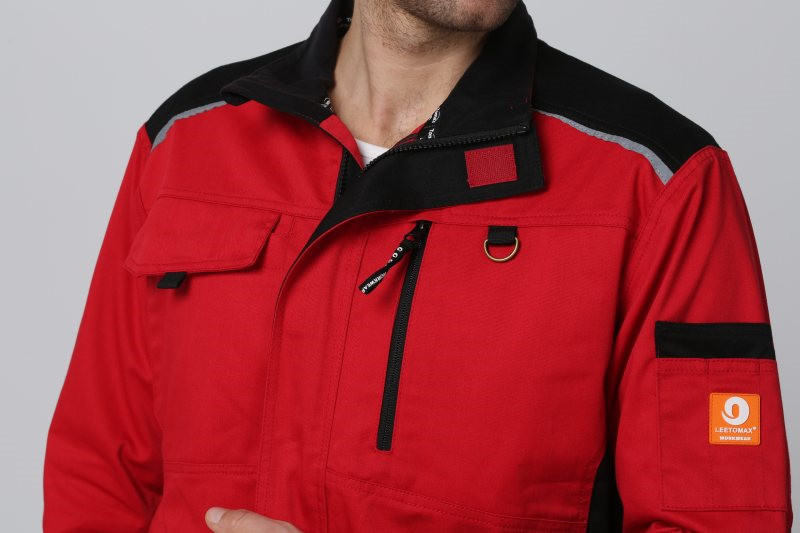 35% Cotton Zip Up Work Jacket , 250gsm Outdoor Work Jacket Mens